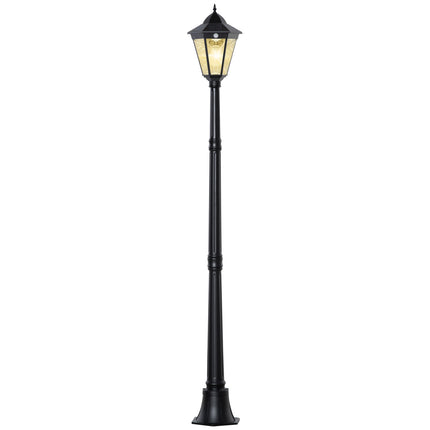 Solar-Gartenwegleuchte, 19 LED, 130 Lumen, Schwarz