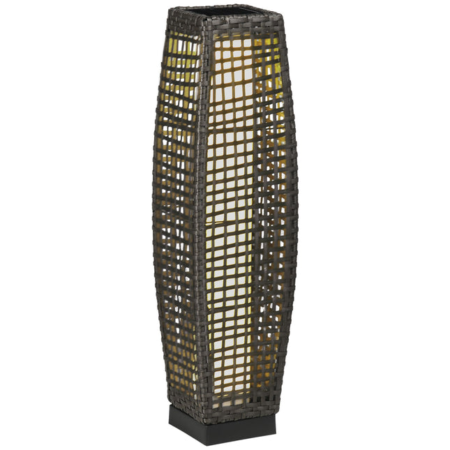 Solar Garden Lantern, LED, Rattan Design, Auto On/Off