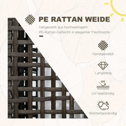 Solar Gartenlaterne, LED, Rattan-Design, Auto Ein/Aus