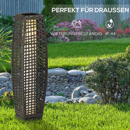 Solar Gartenlaterne, LED, Rattan-Design, Auto Ein/Aus