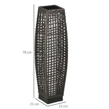 Solar Gartenlaterne, LED, Rattan-Design, Auto Ein/Aus