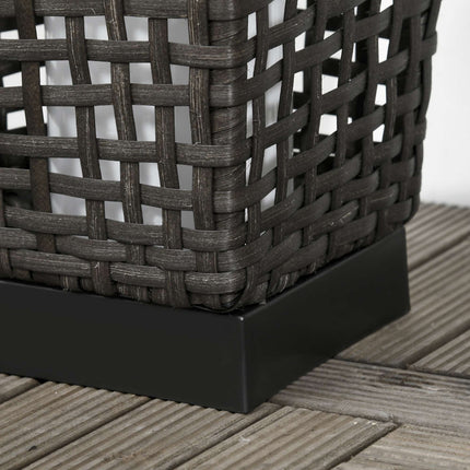 Solar Gartenlaterne, LED, Rattan-Design, Auto Ein/Aus