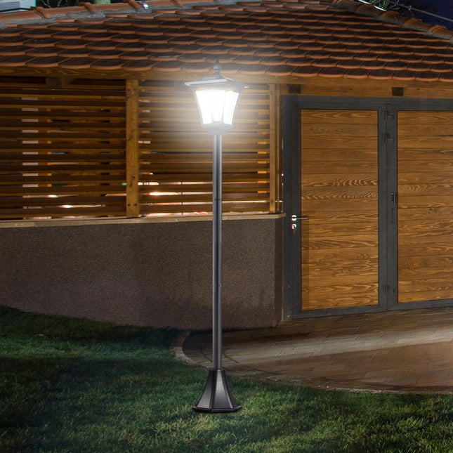 Solar-LED-Gartenwegleuchte – 40 Lumen, schwarz, 160 cm