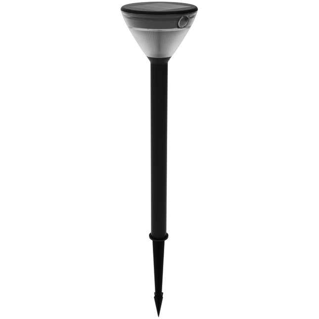 Solar-Gartenwegleuchte, Schwarz, Warmweiße LED, IP44
