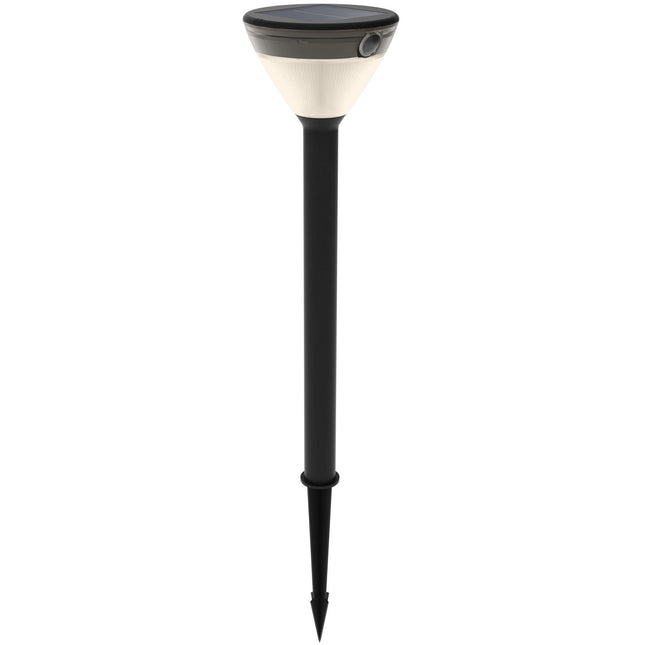 Solar-Gartenwegleuchte, Schwarz, Warmweiße LED, IP44