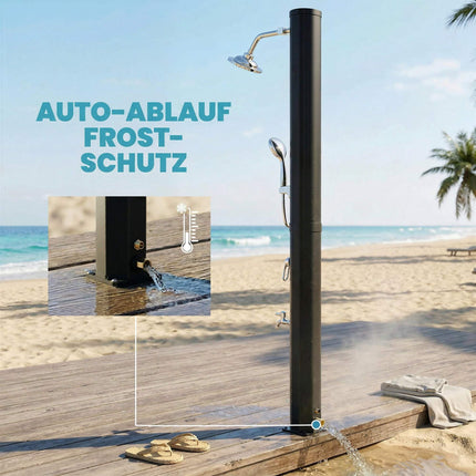 Solargartendusche 35L mit Frostschutz und Regenduschkopf