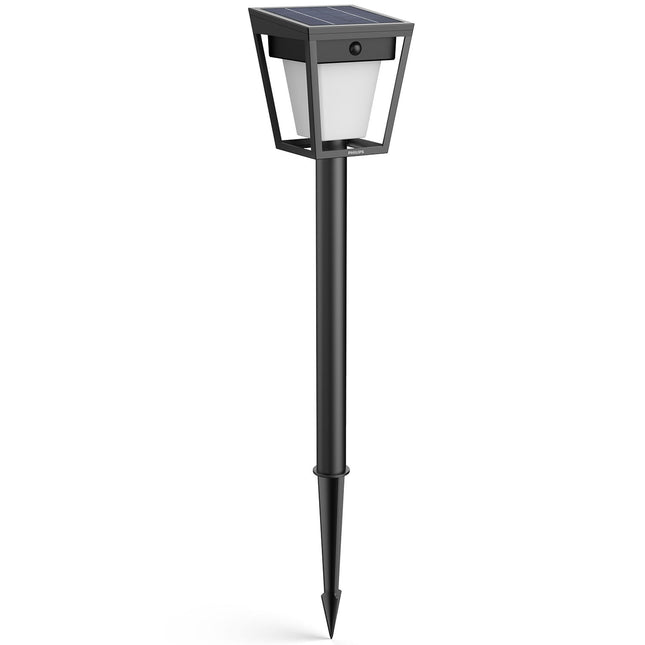 Solar-LED-Gartenleuchte, zwei Helligkeitsstufen, Schwarz, IP44