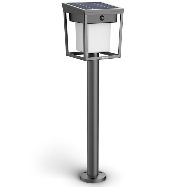 Solar-LED-Gartenwegleuchte, zwei Helligkeitsstufen, Schwarz