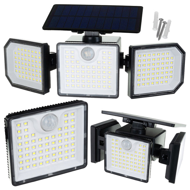 Solarleuchte 167 LED, 500lm, Bewegungssensor, Fernbedienung
