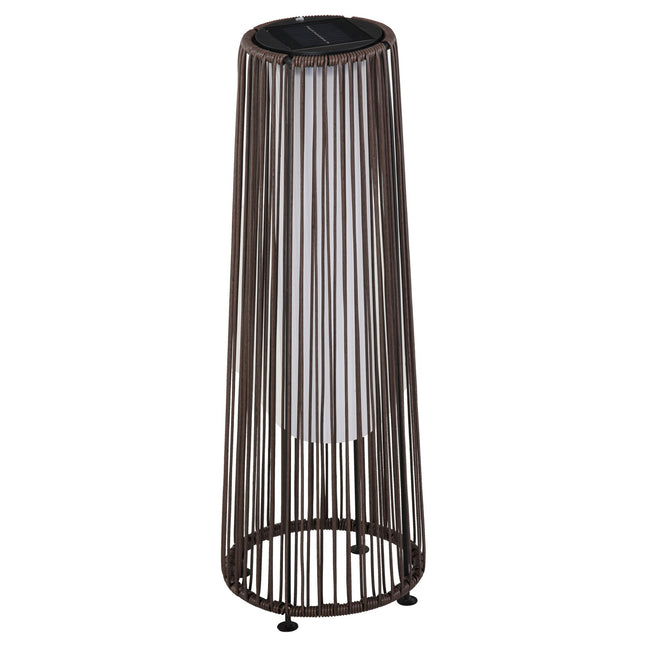 Solar-Gartenleuchte aus Rattan, LED, 61 cm, Braun