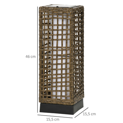 Solar rattan lamp - Waterproof LED with light sensor