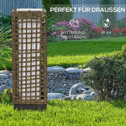 Solar rattan lamp - Waterproof LED with light sensor