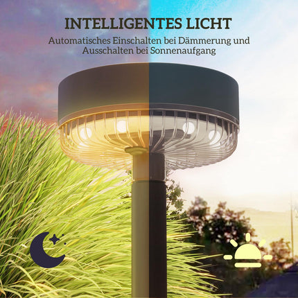 3er-Pack Solar Gartenleuchten, Warmweiß, IP65 Wasserdicht