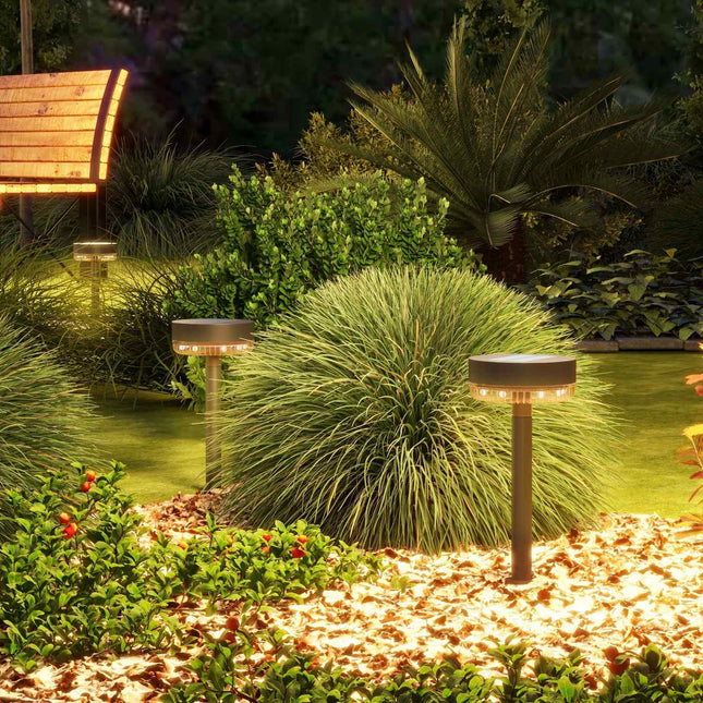 3er-Pack Solar Gartenleuchten, Warmweiß, IP65 Wasserdicht