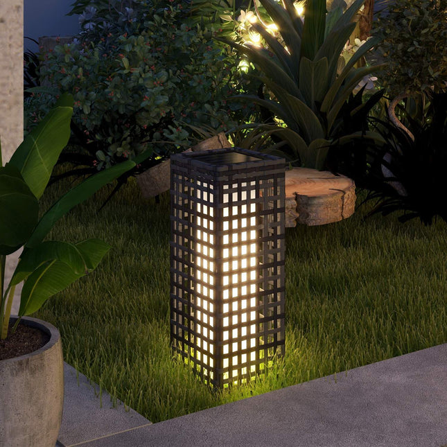 Wasserdichte Rattan Solar Wegleuchte, Auto Sensor LED-Lampe
