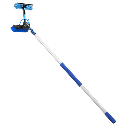Solar Panel Cleaning Kit, 26 Ft Water-Fed Pole, Soap Brush