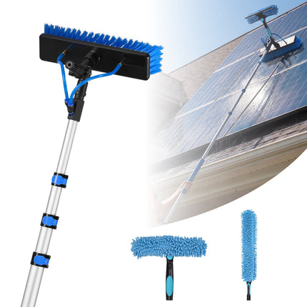 Solar Panel Cleaning Kit 6.06m Water Fed Pole with Rotating Brush