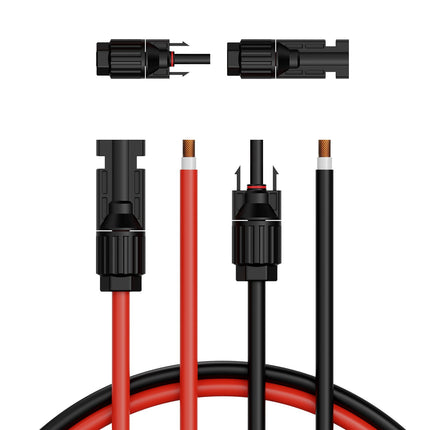 Solar Panel Extension Cable Set, 10AWG 30ft MC4, 2-Pack
