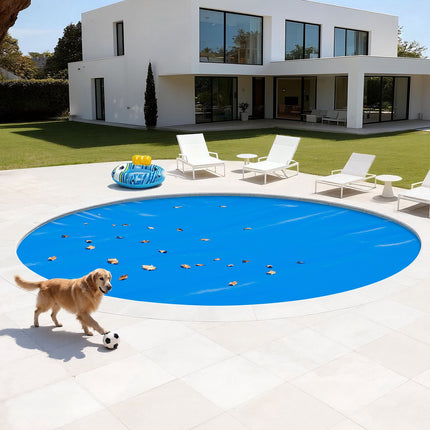 Solar Pool Cover, 18 ft Round, 12 Mil PE Bubble