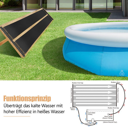 Solar-Poolheizung, UV-beständiges PE, 300x75 cm, 2 Paneele