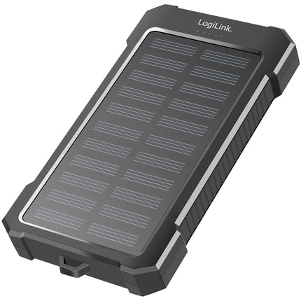 Solar-Powerbank 10.000 mAh 2xUSB-A + USB-C Ein-/Ausgang 12 W