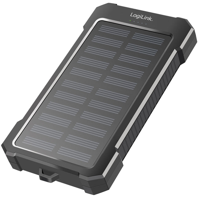 Solar-Powerbank 10.000 mAh 2xUSB-A + USB-C Ein-/Ausgang 12 W