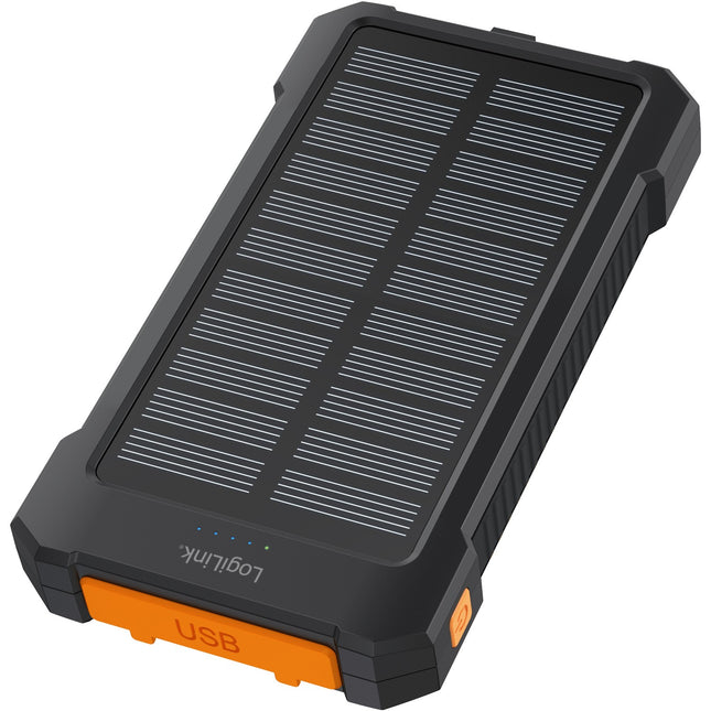 Solar-Powerbank 10.000 mAh 2xUSB-A + USB-C Ein-/Ausgang 12 W