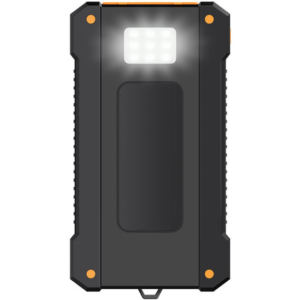 Solar-Powerbank 10.000 mAh 2xUSB-A + USB-C Ein-/Ausgang 12 W