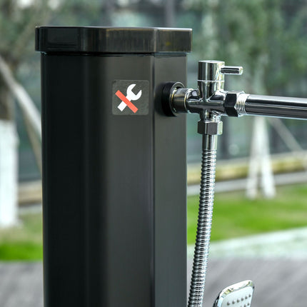 Solar-Campingdusche 35 l – Warmwassersystem – Schwarz