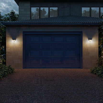 Solar-Wandleuchte, Schwarz, zwei Helligkeitsstufen, LED, IP44