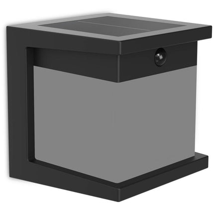 Solar-Wandleuchte mit Bewegungsmelder – Schwarz, LED, IP44