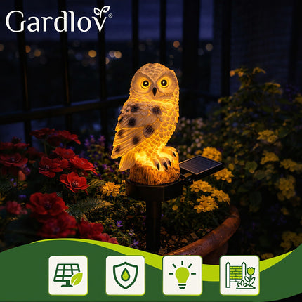 Lampe solaire de jardin - hibou Gardlov 23847