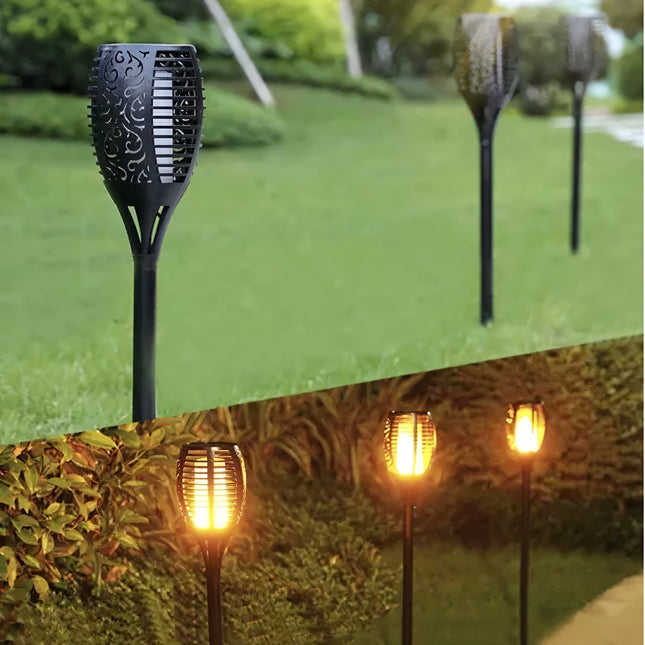 Solar Gartenlampe - Fackel, 4er Set, 23560