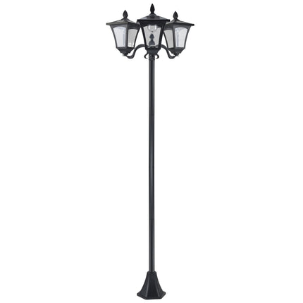 Solar-Gartenwegleuchte, 3-flammig, Edelstahl, LED