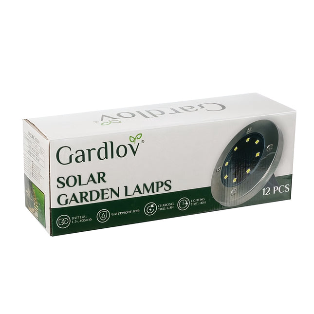 Solar-Gartenleuchten - 12 Stk. Gardlov 24001
