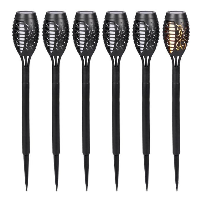 Solar lamps torches 6-pack