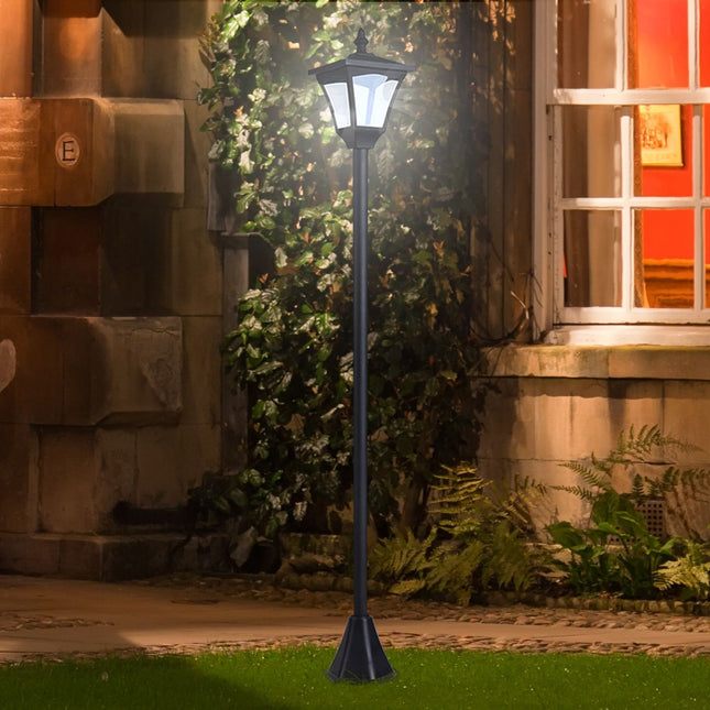 Solar-Wegeleuchte mit 10-Lumen-LED, schwarz, 120cm