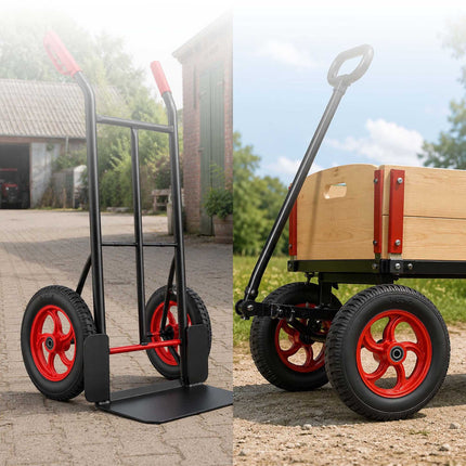 Solid Rubber Wheelbarrow Wheels, 3.25-8, Set of 2