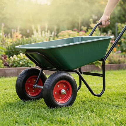 Solid Rubber Wheelbarrow Wheels, 4.00-6, Set of 2