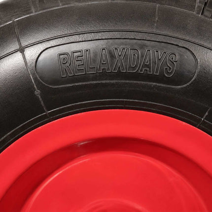 Solid Rubber Wheelbarrow Wheels, 4.00-6, Set of 2