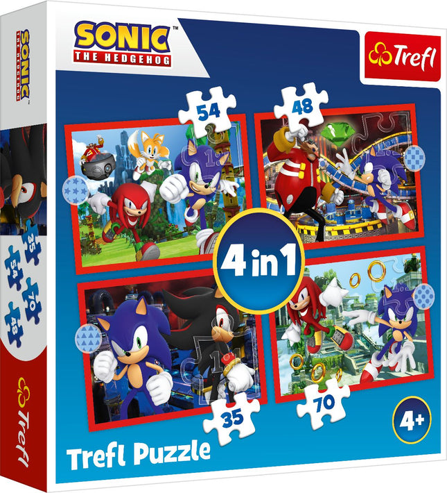 Sonic Puzzle 4-in-1 Set für Kinder, spannend und lehrreich