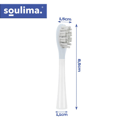Sonic Toothbrush Heads, Soft & Medium, 2 Pack, White