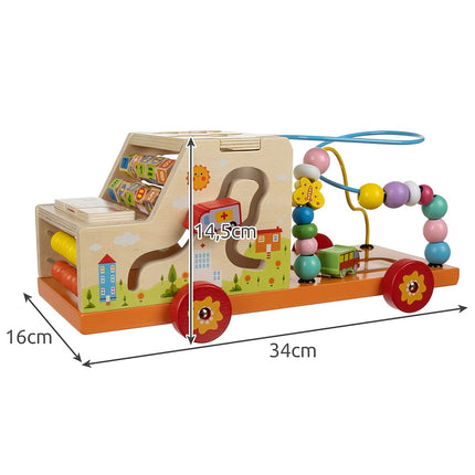 Vkládačka - dřevěné auto Kruzzel 22652