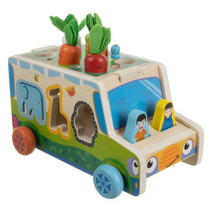Vkládačka - dřevěné auto Kruzzel 26250