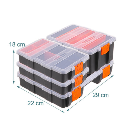 Sorting Box Set, 4 Pieces, Adjustable Dividers