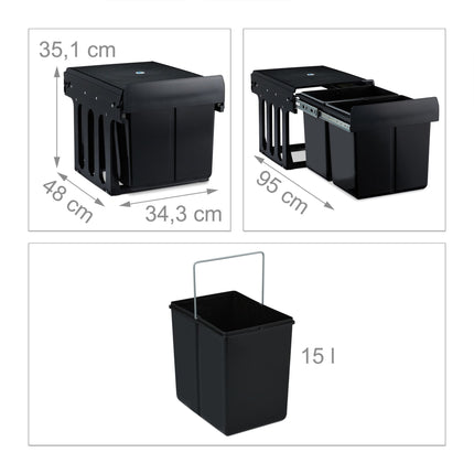 Tri à la source avec 2 poubelles