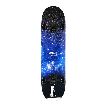 Space Star Skateboard, 31"" Deck, Double Kick