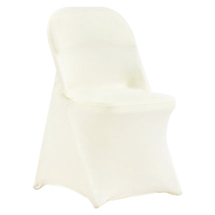 Spandex Folding Chair Covers, Washable, 30 Pack, Ivory