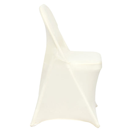 Spandex Folding Chair Covers, Washable, 30 Pack, Ivory