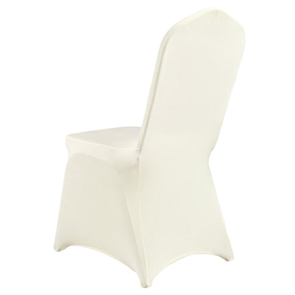 Spandex Folding Chair Covers, Washable, 30-Pack Ivory White